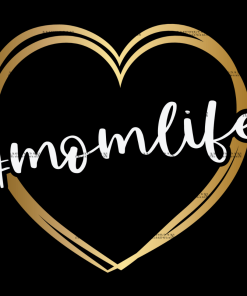 Momlife Heart Gold DTF Transfer