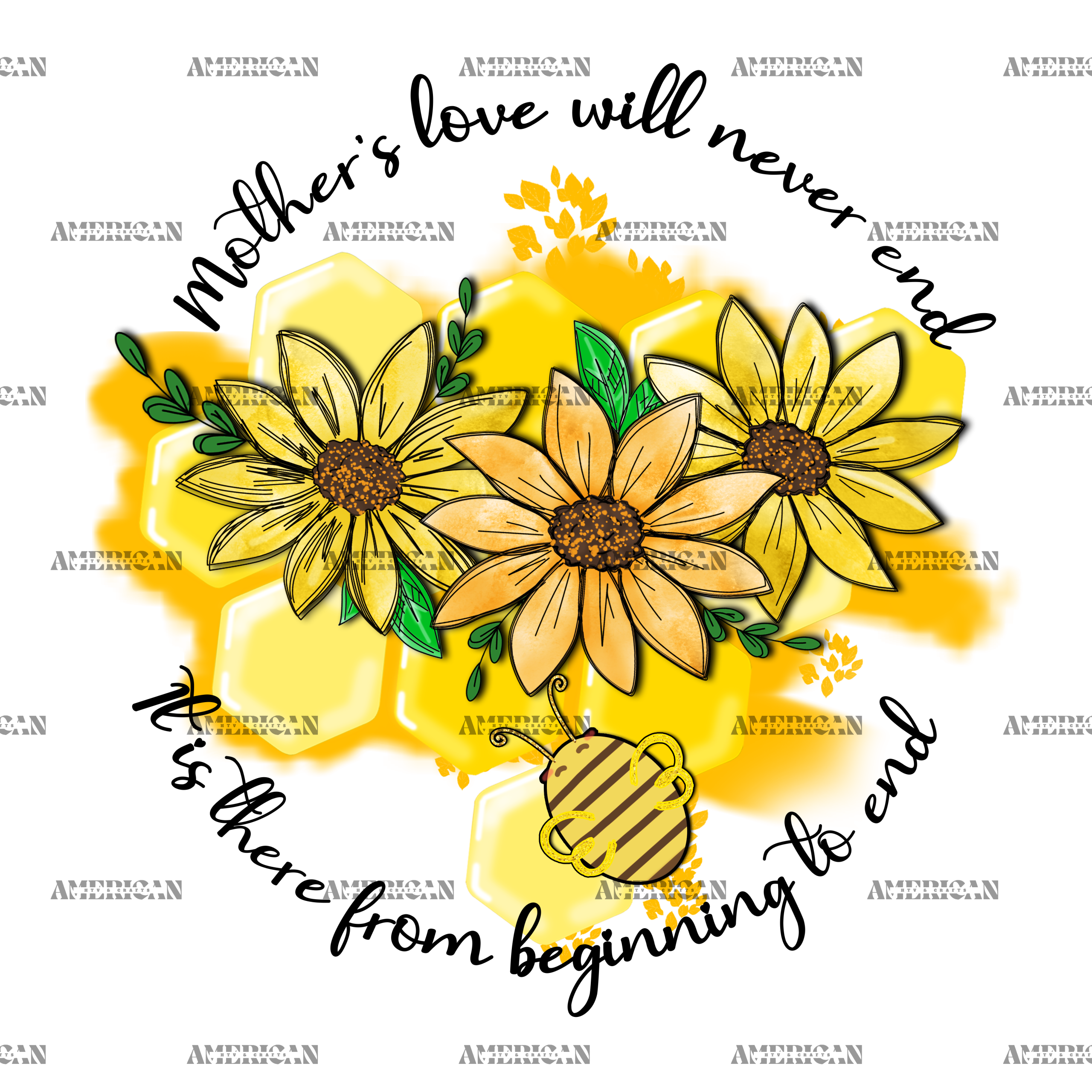 Mother's Love Will Never End It Is There From Beginning To End DTF Transfer