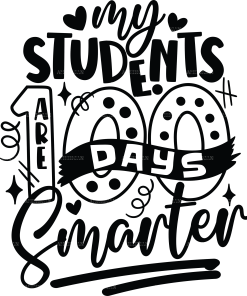 My Students Are 100 Days Smarter-3 DTF Transfer