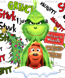 Naughty Stink Grinch UV DTF Transfer