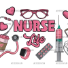 Nurse Life-3 UV DTF Transfer