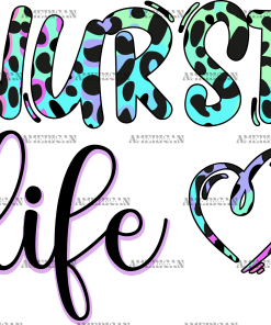 Nurse Life Heart UV DTF Transfer