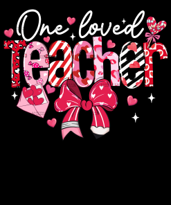 One Loved Teacher Pencil Bow-3 DTF Transfer