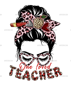One Loved Teacher Valentine DTF Transfer