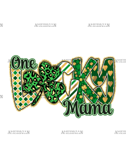 One Lucky Mama DTF Transfer