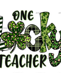 One Lucky Teacher DTF Transfer