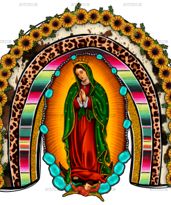 Our Lady Of Guadalupe Rainbow Dtf Transfer