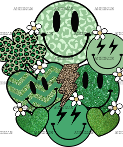 Patricks Day Smilies DTF Transfer