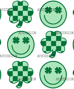 Patricks Leaves And Smiles UV DTF Transfer
