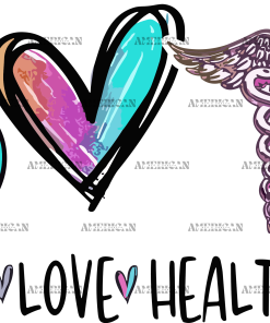 Peace Love Healthcare UV DTF Transfer