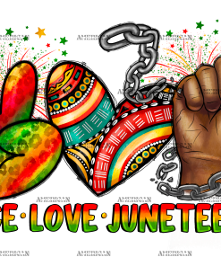 Peace Love Juneteenth-3 DTF Transfer