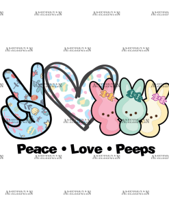 Peace Love Peeps DTF Transfer