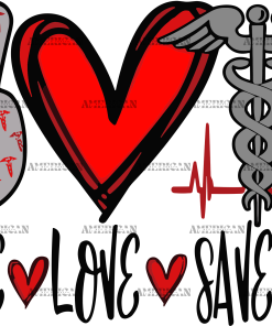 Peace Love Save Lives UV DTF Transfer