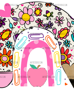 Pencil Rainbow DTF Transfer