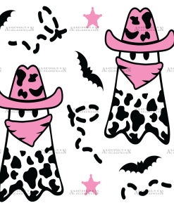 Pink Cowboy Ghost UV DTF Transfer