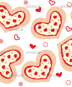 Pizza Hearts UV DTF Transfer