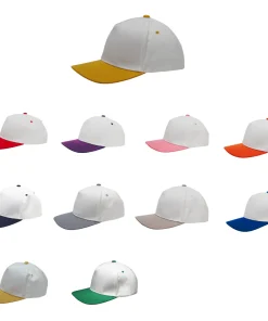 2- Tone Plain Canvas Caps