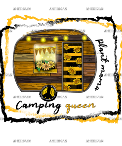 Plant Mama Camping Queen DTF Transfer