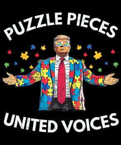 Puzzle Pieces United Voices DTF Transfer