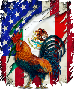 Rooster Mexican American Dtf Transfer