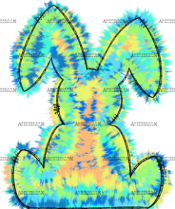 Rabbit Green Splash DTF Transfer
