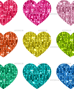 Rainbow Hearts DTF Transfer