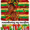 Remembering My Ancestors Juneteenth Afro Woman-4 DTF Transfer