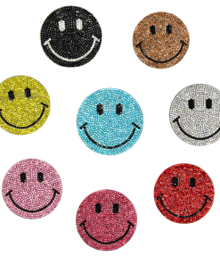 Colorful Smile Rhinestone Patch