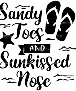 Sandy Toes And Sunkissed Nose DTF Transfer