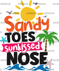 Sandy Toes Sunkissed Nose DTF Transfer