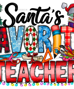 Santas Favorite Teacher-4 DTF Transfer