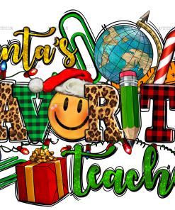 Santas Favorite Teacher World DTF Transfer