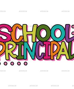 School Principal Colorful DTF Transfer