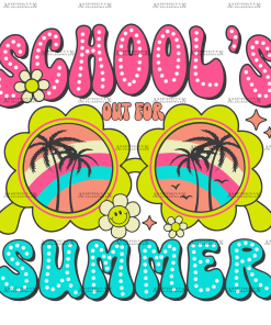 School's Out For Summer Goggles DTF Transfer