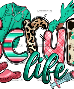 Scrub Life UV DTF Transfer