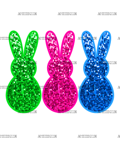 Sequins Bunnies DTF Transfer