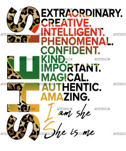 She Is Extraordinary Me DTF Transfer