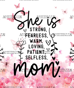 She Is Mom UV DTF Transfer