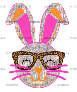 Silver Bunny DTF Transfer