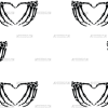 Skeleton Hand Heart UV DTF Transfer