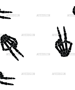 Skeleton Peace UV DTF Transfer