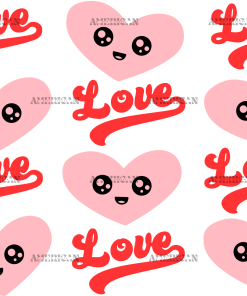 Smiley Heart Love UV DTF Transfer