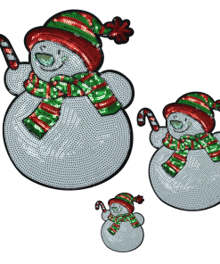 Snowman Patch (Large/Sequin)