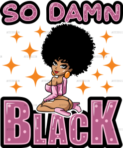 So Damn Black DTF Transfer