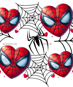 Spiderman Hearts UV DTF Transfer