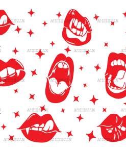Spooky Lips UV DTF Transfer