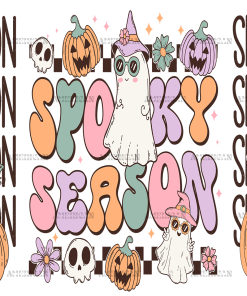 Spooky Season Pumpkin UV DTF Transfer