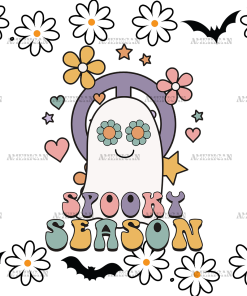 Stay Spooky Flowers UV DTF Transfer