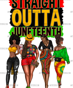 Straight Outta Juneteenth DTF Transfer