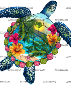 Summer Turtle DTF Transfer